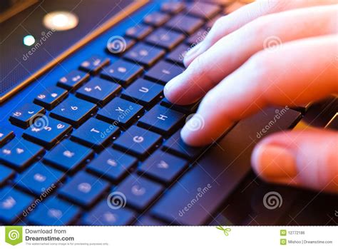 Hand Typing Keyboard Labtop Royalty Free Stock Image Cartoondealer