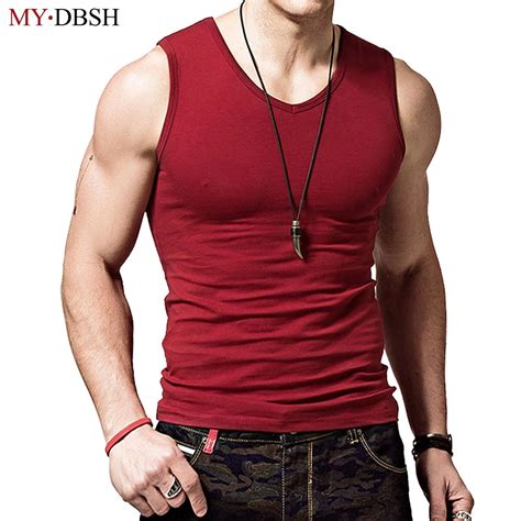 Cotton Big Size Summer Men S Clothing Tank Tops Solid Color