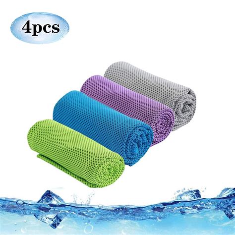 4 Pack Cooling Towel For Instant Cooling Reliefcool Towel For Neck