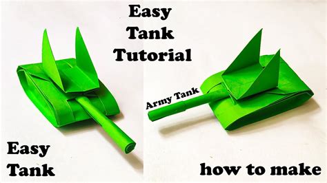 How To Make A Paper Origami Army Tank Easy Tank Tutorials танк из