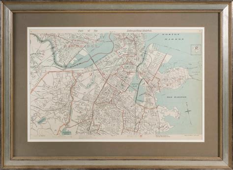 Lot Geo H Walker And Co Map Of Boston Late 19th Century 1825” X 27