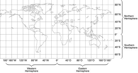Blank World Map With Latitude And Longitude