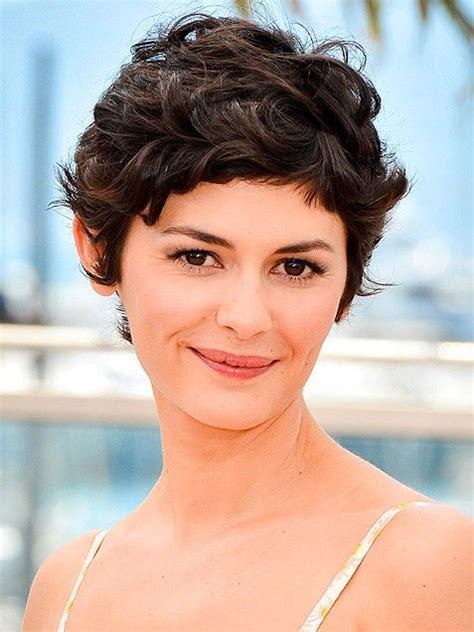 Cute Short Hairstyles Audrey Tautou Short Curly Pixie Curly Pixie