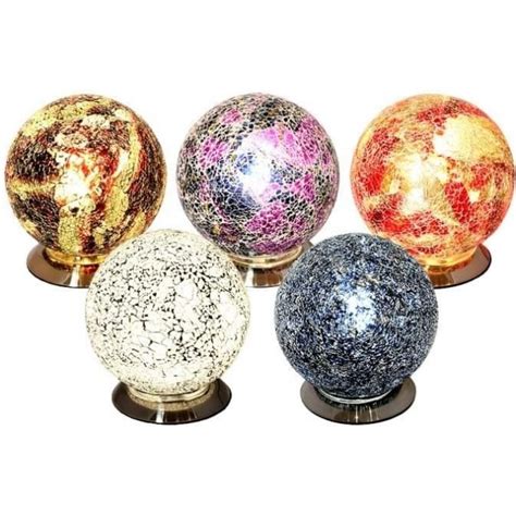 Mosaic Glass Sphere Lamp Contemporary Table Lamps