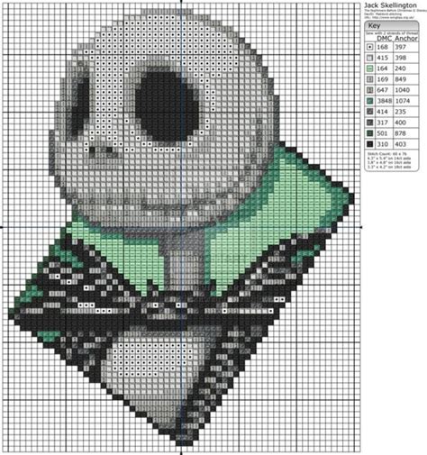 The Nightmare Before Christmas Jack Sally Catweb Cross Stitch Pattern