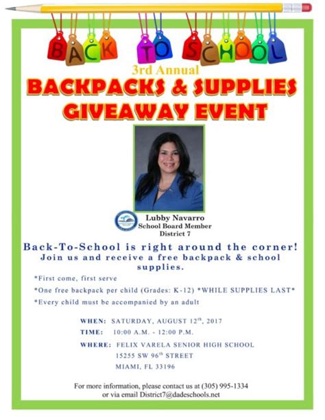 3rd Annual Backpacks And Supplies Giveaway Event Miamis Community News