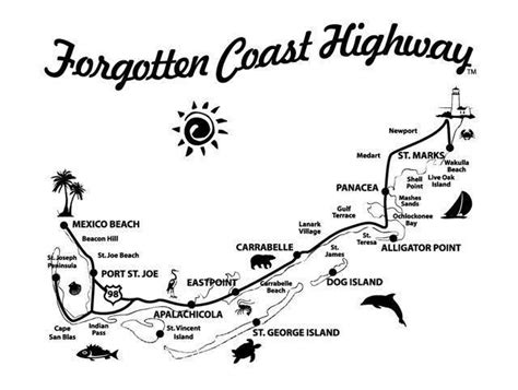 Map Of The Forgotten Coast Floridas Forgotten Coast Is A Registered