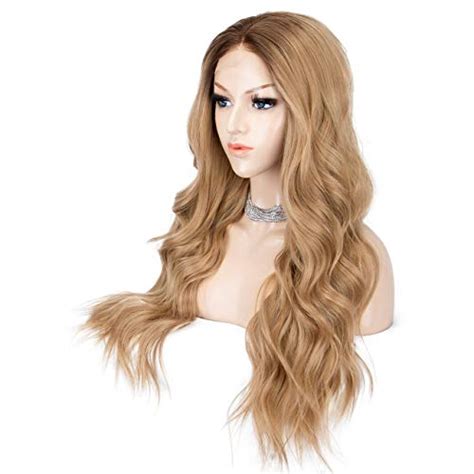 Kryssma Blonde Wig With Dark Roots Ombre Natural Looking Wavy Long