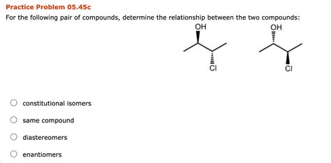 Solved For The Following Pair Of Compounds Determine The
