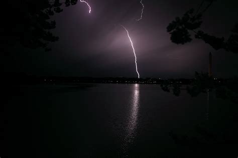 Night Sky Lightning Strike The Sky Free Nature Pictures By
