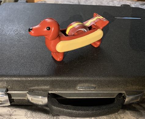 This Wiener Dog Tape Dispenser With Hotdog And Mustard Tape R