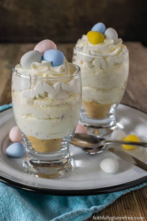 This link is to an external site that may or may not meet accessibility guidelines. Gluten free No Bake Mini Egg Cheesecakes will rescue you ...