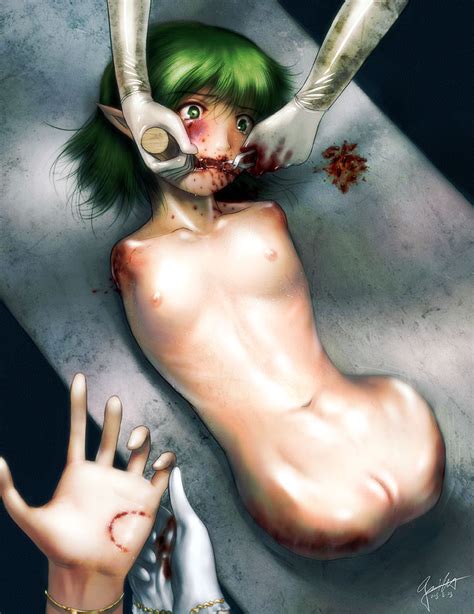 Rule 34 Amputee Bite Mark Blood Breasts Green Hair Guro Helpless