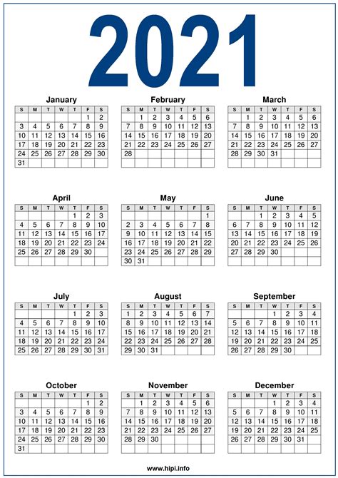 Printable Calendars Calendar 2021 Blank 2021 Calendar Printable