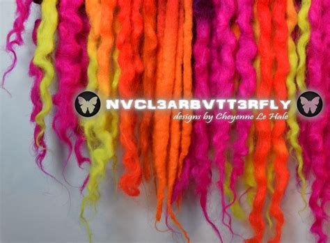 dreads made by cheyenne le hale pink dreads neon hair orange dreads