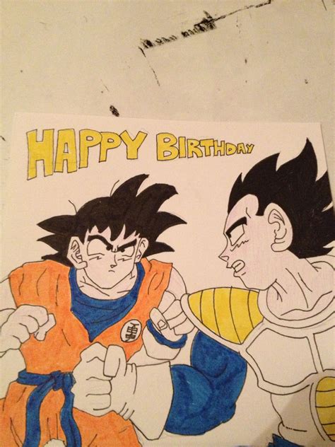 Plan to eradicate the saiyans ova and its remake, dragon ball heroes: Dragonball Z Birthday card | My drawings, Birthday cards, Dragon ball z