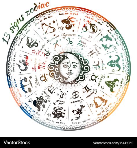 13 Signs Of The Zodiac Royalty Free Vector Image