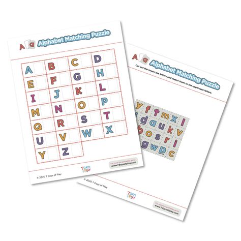 This month the theme of the daily puzzle is soak up the sun!. Free Printable Version of This DIY Alphabet Matching Puzzle