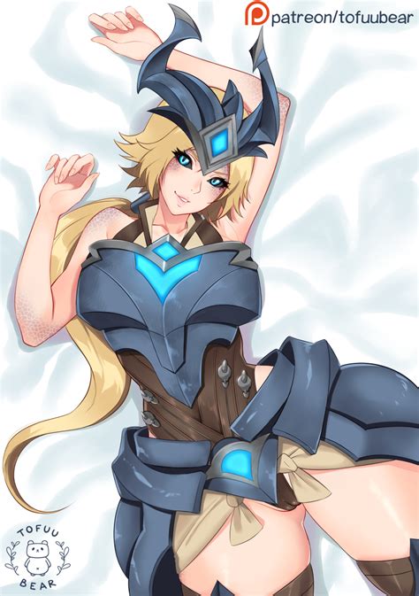 Tofuubear Shyvana League Of Legends Absurdres Highres 1girl Blonde Hair Solo Image View