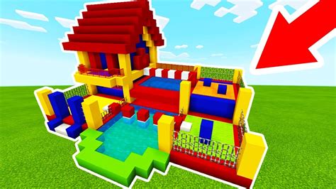 Minecraft Tutorial How To Make A Bouncy House House With A Parkour