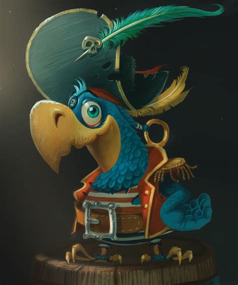 Artstation Pirate Parrot Andrii Shcherbak Parrot Cartoon Pirate