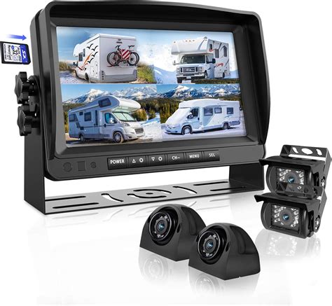 Backup Camera System With 9 Large Monitor And Dvr For Rv Semi Box