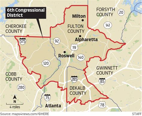 6th Congressional District Georgia Map | Metro Map