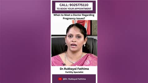 Pregnancy Issues When To Meet A Doctor Dr Rukkayal Fathima Youtube