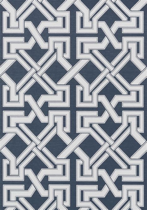 T72581 Benedetto Wallpaper Navy From The Thibaut Chestnut Hill