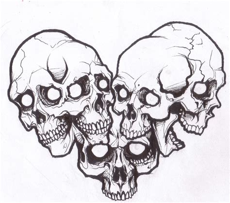 Skulls with roses easy drawing. Free Skull Tattoo Stencils, Download Free Skull Tattoo ...