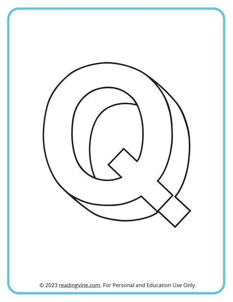 Letter Q Coloring Pages