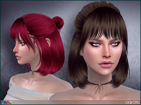 The Sims Resource Dakota Hair By Anto Sims 4 Hairs
