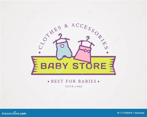 Baby Shop Logo Vector Symbol With Children S Clothes Stock Vector