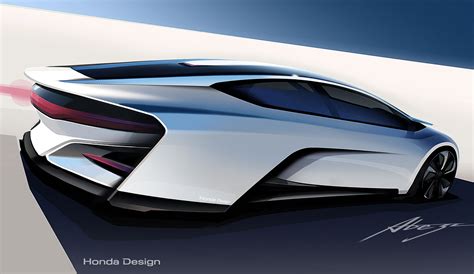 Honda FCEV Concept Design Sketch - Car Body Design