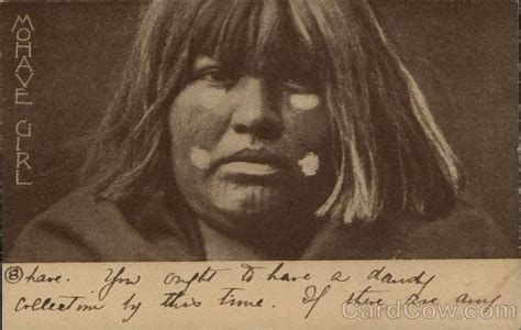 Mohave Indian Girl Native Americana E S Curtis Postcard