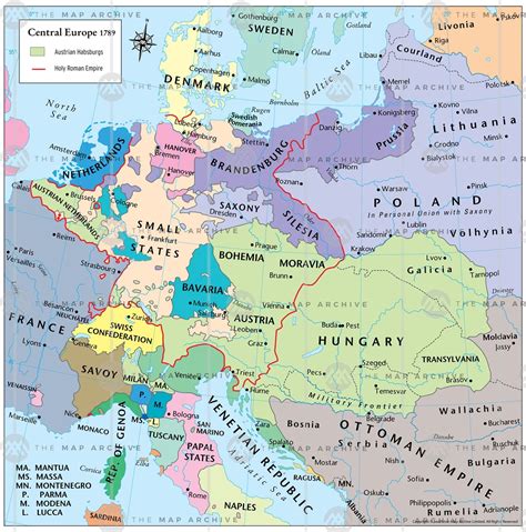 Printable Map Of Central Europe