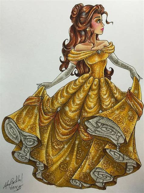 Belle Disney Princess Drawings By Max Stephen Disney Princess Belle