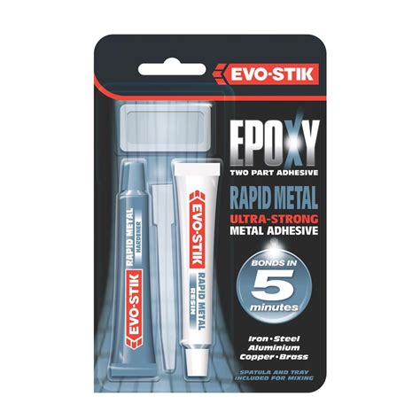 Evo Stik Rapid Metal 2 Part Epoxy Adhesive Glue 30ml Heavins Euronics