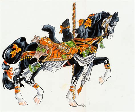 Cute cartoon baby character with big open wing, ears, legs. Halloween carousel horse by Hbruton on DeviantArt