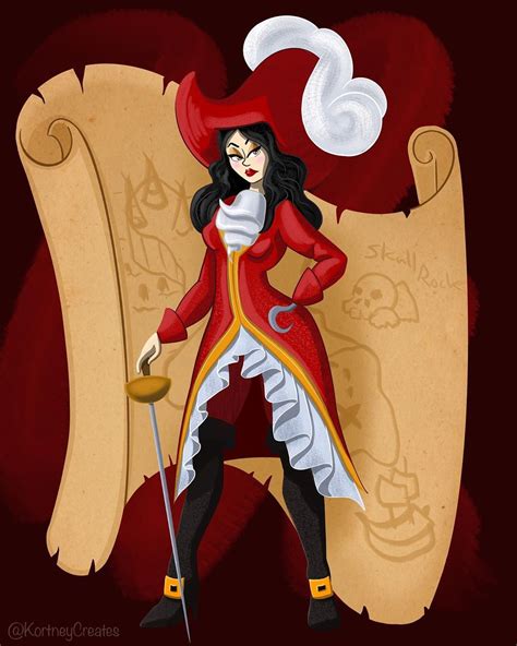 Digital Inktober Day 24 Lady Captain Hook 🏴‍☠️💀🍻 I Re Disney
