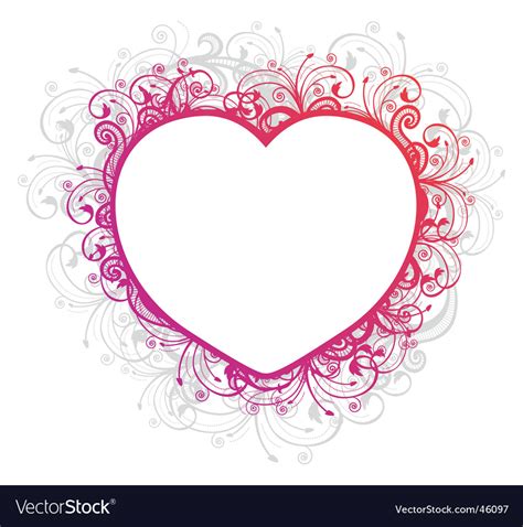 Floral Heart Frame Royalty Free Vector Image Vectorstock