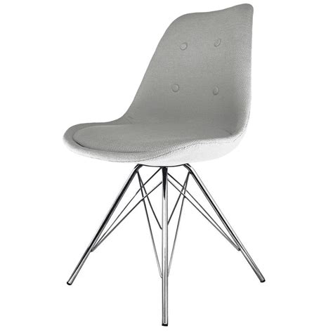 Buy chrome chair legs and get the best deals at the lowest prices on ebay! Eiffel Inspired Light Grey Fabric Dining Chair with Chrome ...
