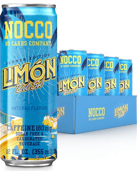 Buy Nocco Bcaa Energy Drink Limón Del Sol 12 Fl Oz Pack Of 12