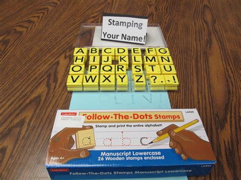 We can swing on jungle gyms, write and type letters; Use these stamping sets to help children explore letters ...