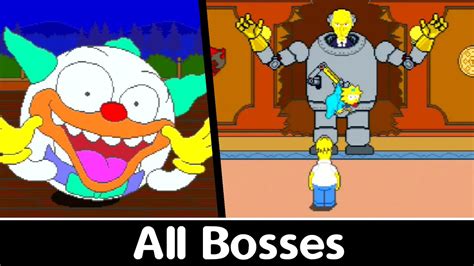 The Simpsons Arcade Game All Bosses YouTube