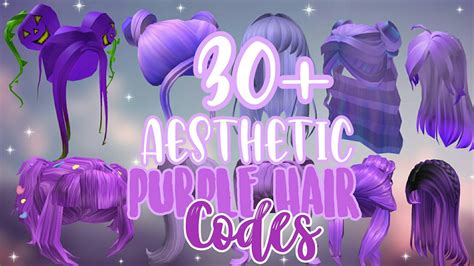 30 Aesthetic Purple Hair Codes For Bloxburg Girls Youtube