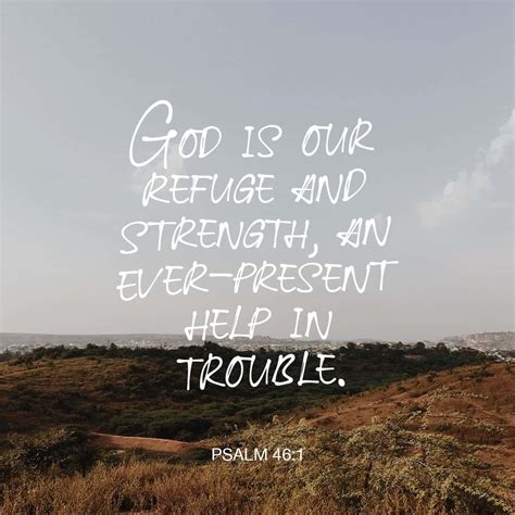 Psalms 461 God Is Our Refuge And Strength Always Ready To Help In