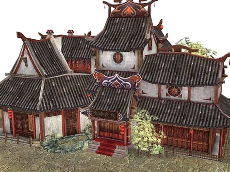 Ancient Chinese Buildings 3d Model 3dsmax Files Free Download Cadnav