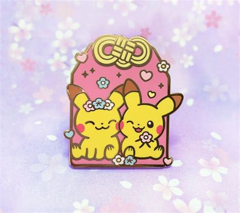 Pokémon Love Omamori Pin Pikachu Hard Enamel Pin Etsy