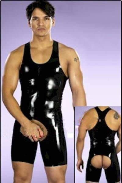 Free Shipping Black Pvc Mens Leather Lingerie Sexy Lingerie Leather